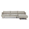 Burrard Seasalt Grey Riets Sektioun Sofa